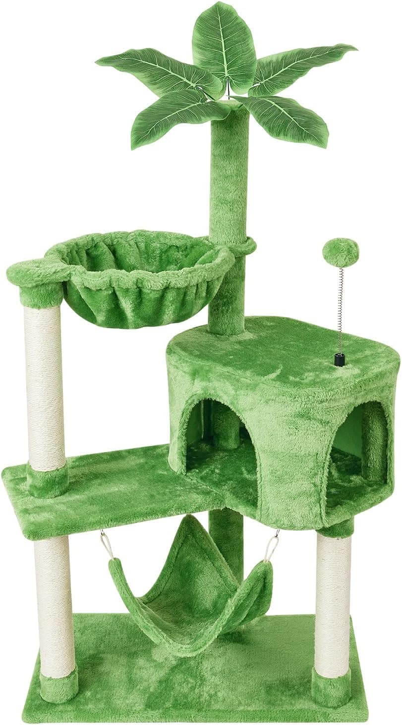 Feandrea 61-inch multi-level cat tree with condos, perches, hammock, and scratching posts
